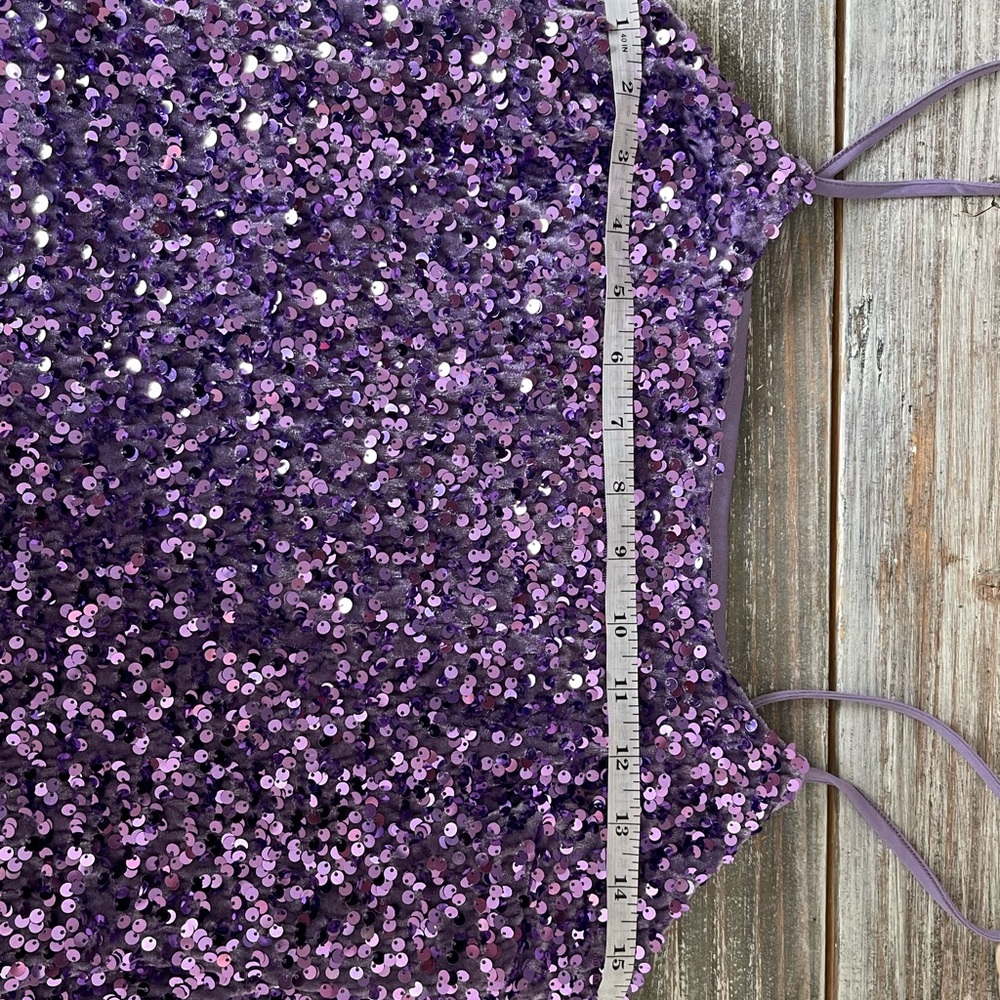 BP Purple Sequin Mini Dress Size Medium. - Picture 11 of 15